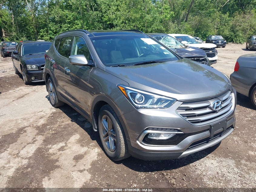 2018 Hyundai Santa fe VIN 5XYZUDLBXJG561110 IAAI salvage auction — REAR END, Salvage (Ohio), sold $3,250 on 2026-07-31 (photo 1)