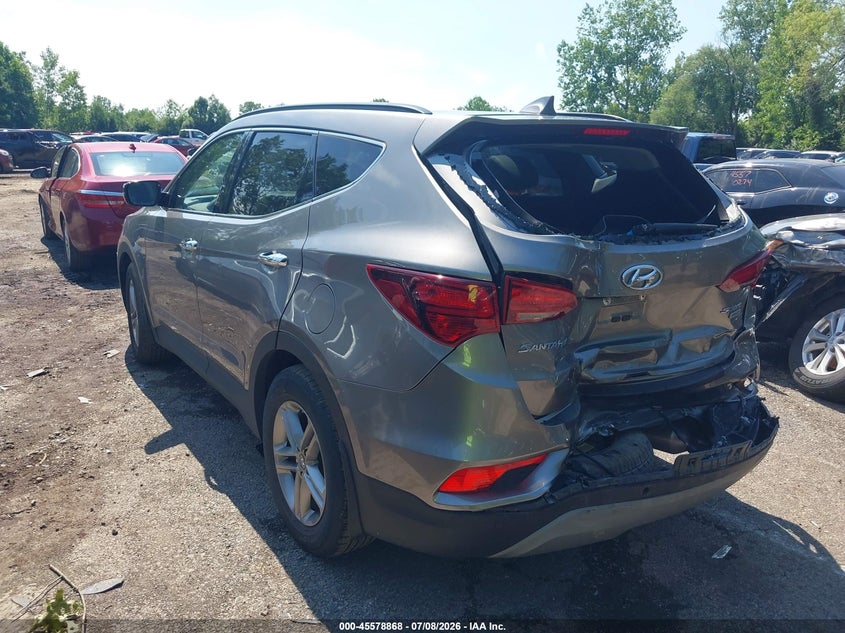 2018 Hyundai Santa fe VIN 5XYZUDLBXJG561110 IAAI salvage auction — REAR END, Salvage (Ohio), sold $3,250 on 2026-07-31 (photo 3)