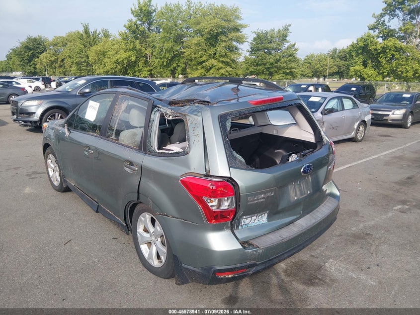 2015 Subaru Forester VIN JF2SJABC7FH484098 IAAI salvage auction — STORM DAMAGE, Clear (Pennsylvania), sold $25 on 2026-07-20 (photo 3)