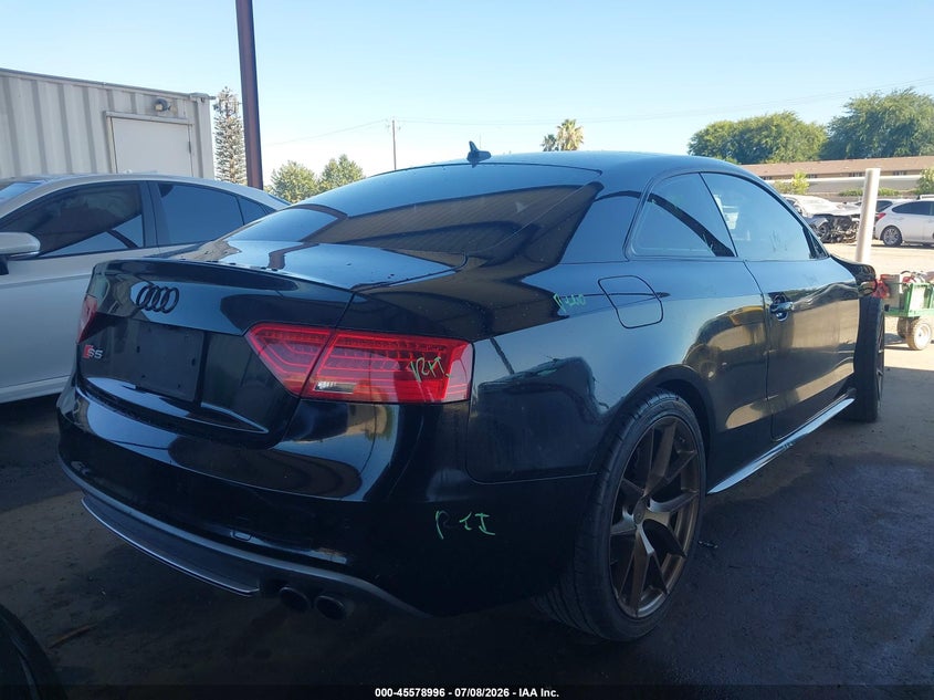 2013 Audi S5 VIN WAUCGAFR4DA001587 IAAI salvage auction — FRONT END, Salvage (California), sold $2,900 on 2026-07-28 (photo 4)