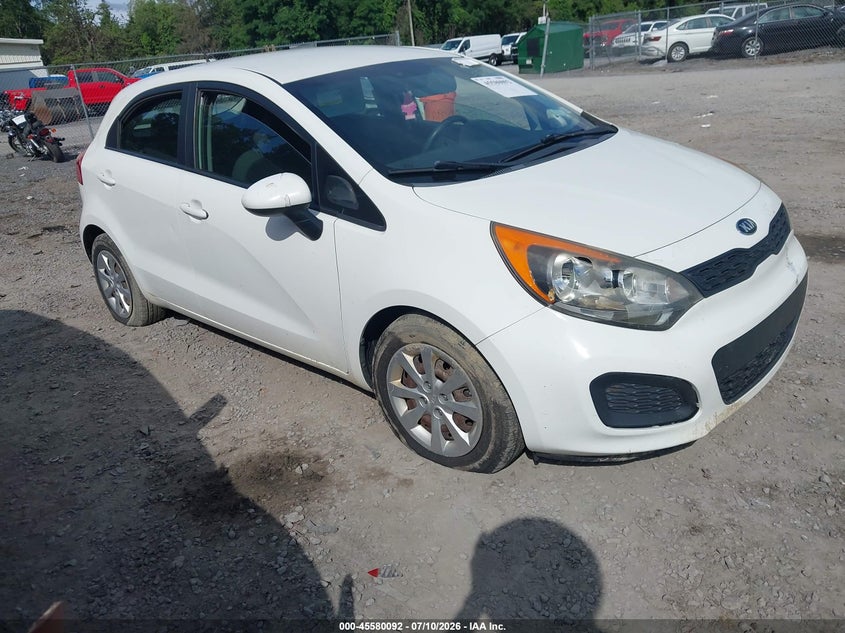 2013 Kia Rio VIN KNADM5A35D6319230 IAAI salvage auction — VANDALISM, Mv-907A (New York), sold $50 on 2026-07-28 (photo 1)