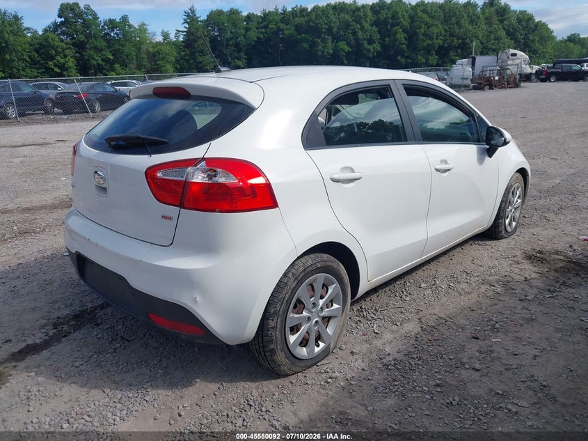 2013 Kia Rio VIN KNADM5A35D6319230 IAAI salvage auction — VANDALISM, Mv-907A (New York), sold $50 on 2026-07-28 (photo 4)