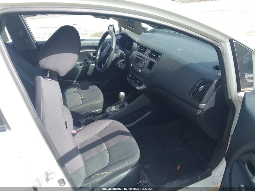 2013 Kia Rio VIN KNADM5A35D6319230 IAAI salvage auction — VANDALISM, Mv-907A (New York), sold $50 on 2026-07-28 (photo 5)