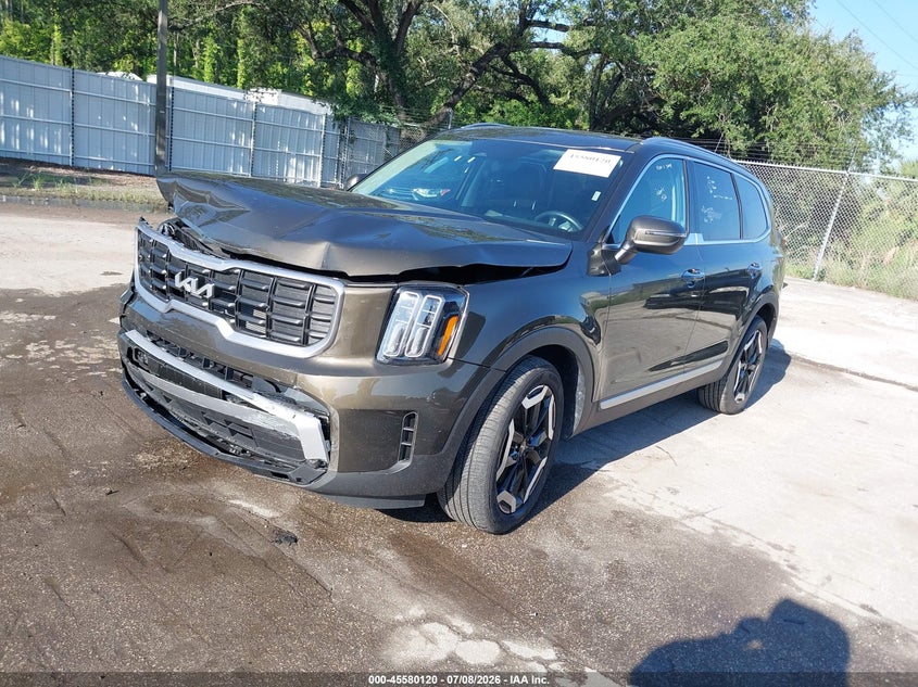 2025 Kia Telluride VIN 5XYP64GC2SG691307 IAAI salvage auction — FRONT END, Clear (Florida), sold $8,600 on 2026-07-15 (photo 2)