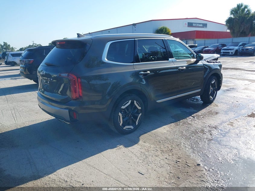 2025 Kia Telluride VIN 5XYP64GC2SG691307 IAAI salvage auction — FRONT END, Clear (Florida), sold $8,600 on 2026-07-15 (photo 4)