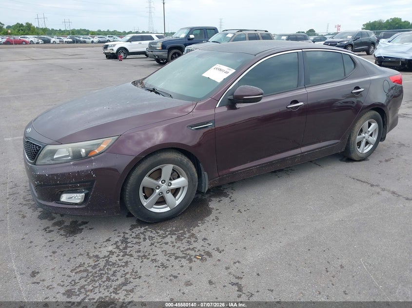 2014 Kia Optima VIN 5XXGM4A79EG302396 IAAI salvage auction — NORMAL WEAR, Clear (Tennessee), sold $375 on 2026-07-28 (photo 2)