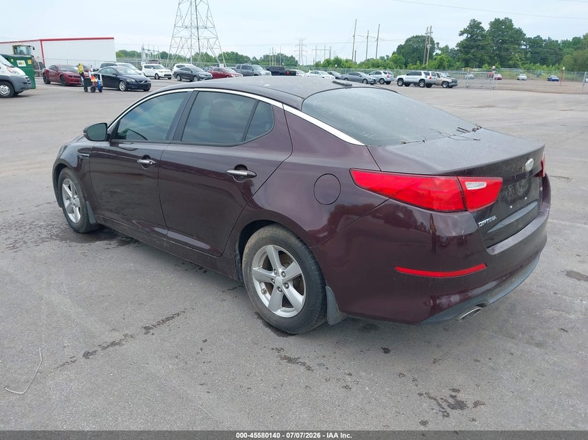2014 Kia Optima VIN 5XXGM4A79EG302396 IAAI salvage auction — NORMAL WEAR, Clear (Tennessee), sold $375 on 2026-07-28 (photo 3)