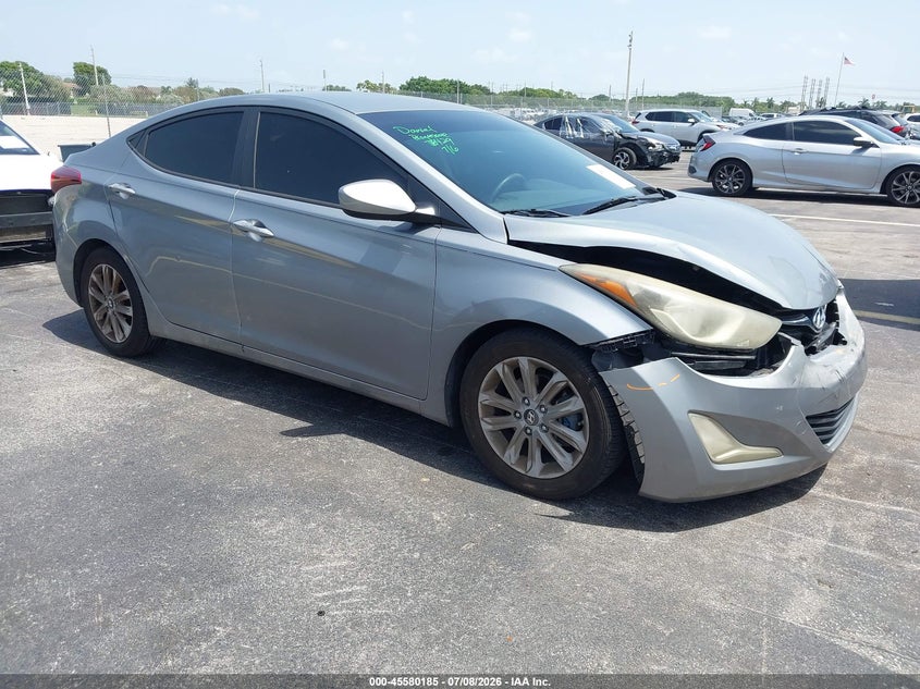 2015 Hyundai Elantra VIN KMHDH4AE7FU419570 IAAI salvage auction — FRONT END, Rebuildable (Florida), sold $1,125 on 2026-07-30 (photo 1)