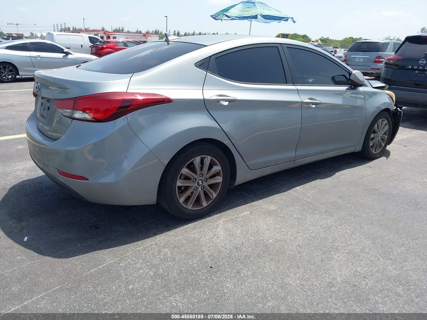 2015 Hyundai Elantra VIN KMHDH4AE7FU419570 IAAI salvage auction — FRONT END, Rebuildable (Florida), sold $1,125 on 2026-07-30 (photo 4)
