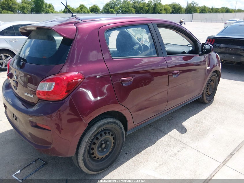 2019 Mitsubishi Mirage VIN ML32A3HJXKH008828 IAAI salvage auction — FRONT END, Salvage Title, sold $25 on 2026-07-24 (photo 4)