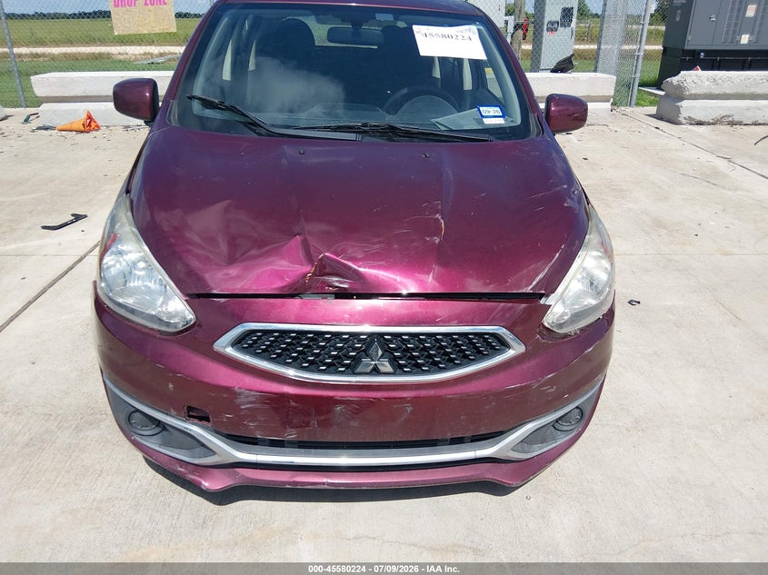2019 Mitsubishi Mirage VIN ML32A3HJXKH008828 IAAI salvage auction — FRONT END, Salvage (Texas), sold $1,275 on 2026-07-31 (photo 6)