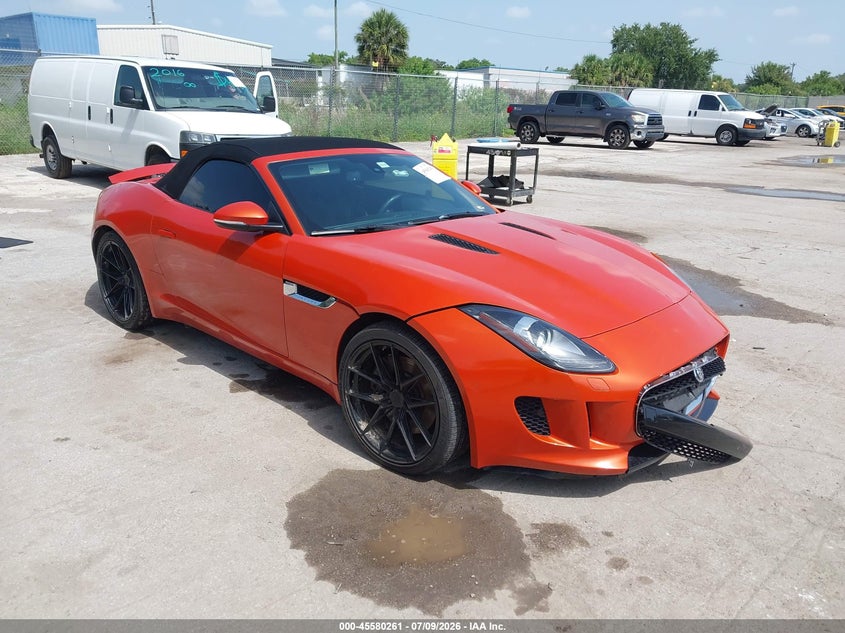 2014 Jaguar F-type VIN SAJWA6E78E8K05401 IAAI salvage auction — FRONT END, Salvage Title, sold $4,450 on 2026-07-19 (photo 1)