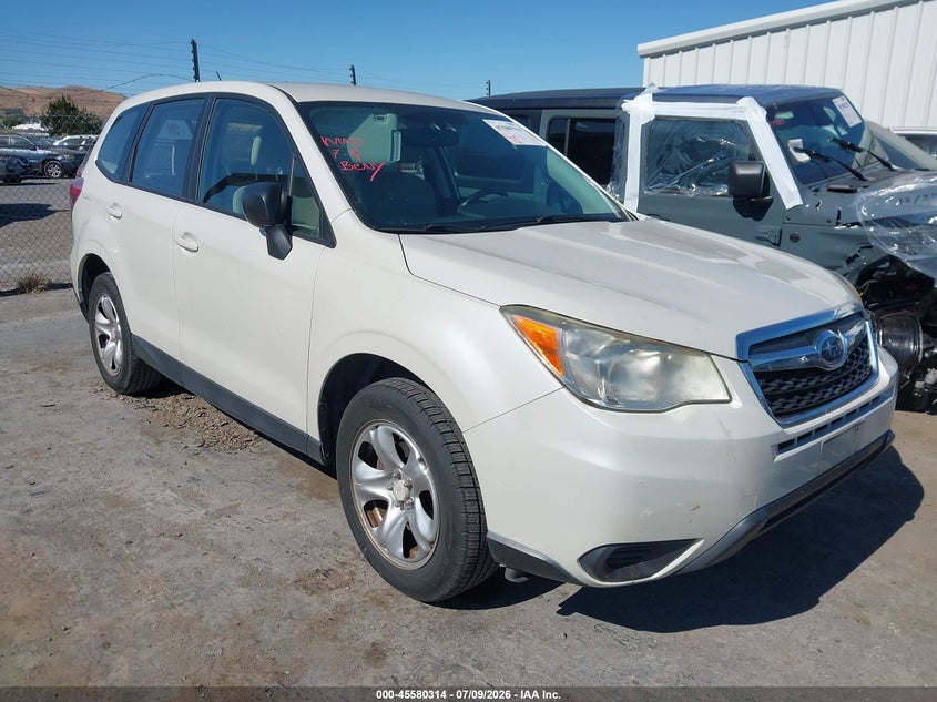2014 Subaru Forester VIN JF2SJAAC9EH419012 IAAI salvage auction — LEFT FRONT, Salvage (California), sold $1,500 on 2026-07-23 (photo 1)