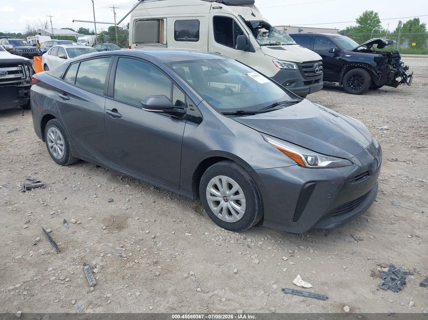 2019 Toyota Prius VIN JTDKARFU6K3090468 IAAI salvage auction — HAIL, Clear (Wisconsin), sold $4,900 on 2026-07-30 (photo 1)