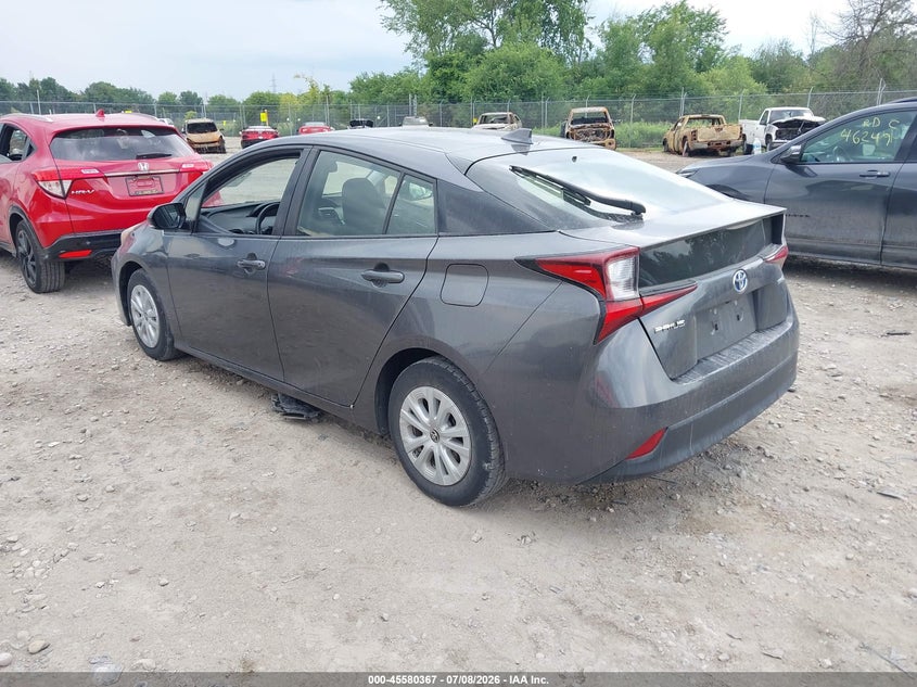 2019 Toyota Prius VIN JTDKARFU6K3090468 IAAI salvage auction — HAIL, Clear (Wisconsin), sold $4,900 on 2026-07-30 (photo 3)