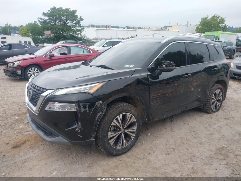 2021 Nissan Rogue VIN 5N1AT3BB6MC802967 IAAI salvage auction — LEFT & RIGHT, Salvage Title, sold $7,100 on 2026-08-21 (photo 2)
