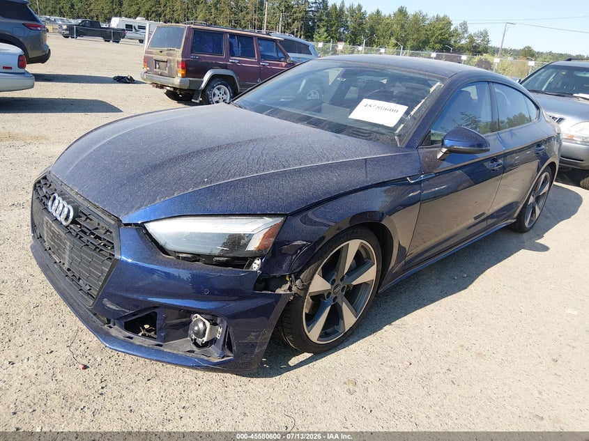 2020 Audi A5 VIN WAUCNCF57LA003556 IAAI salvage auction — LEFT FRONT, Bill Of Sale (Washington), sold $13,400 on 2026-07-22 (photo 2)