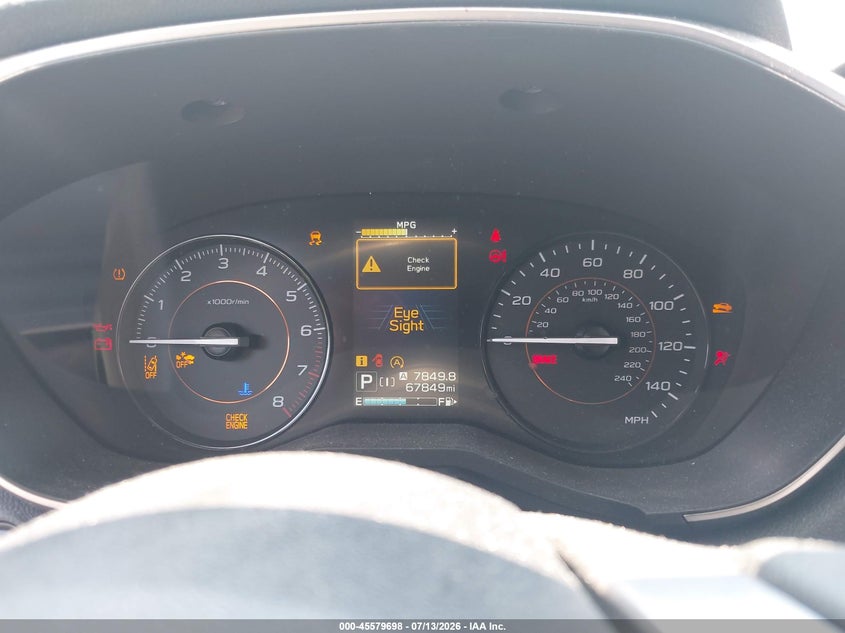 2022 Subaru Xv VIN JF2GTAEC7NH227503 IAAI salvage auction — FRONT END, Salvage Title, sold $1,650 on 2026-07-30 (photo 7)