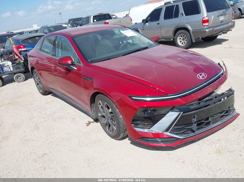 2025 Hyundai Sonata VIN KMHL64JA6SA429985 IAAI salvage auction — FRONT END, Certificate Of Destruction (Florida), sold $6,300 on 2026-07-20 (photo 1)
