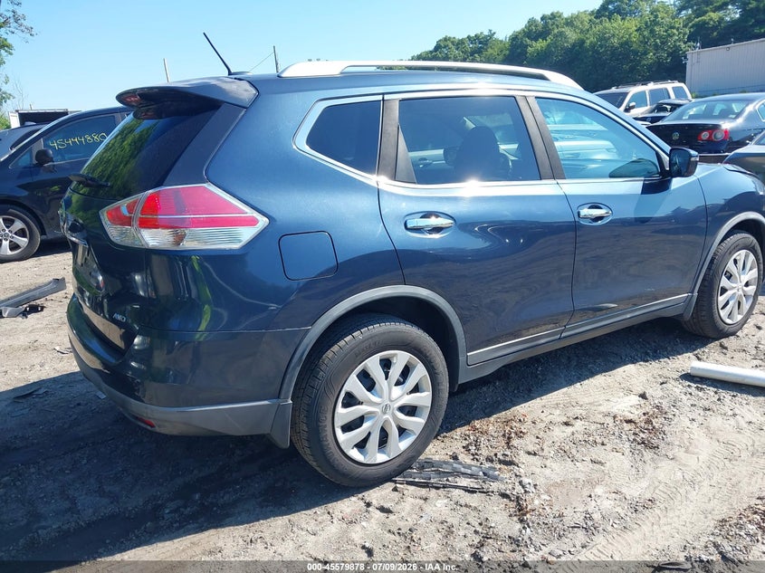 2016 Nissan Rogue VIN KNMAT2MV4GP705205 IAAI salvage auction — FRONT END, Clear (Massachusetts), sold $500 on 2026-07-21 (photo 4)