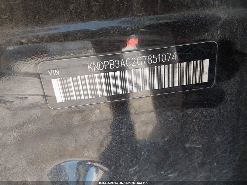 2016 Kia Sportage VIN KNDPB3AC2G7851074 IAAI salvage auction — NORMAL WEAR, Clear (Texas), sold $1,275 on 2026-07-16 (photo 9)