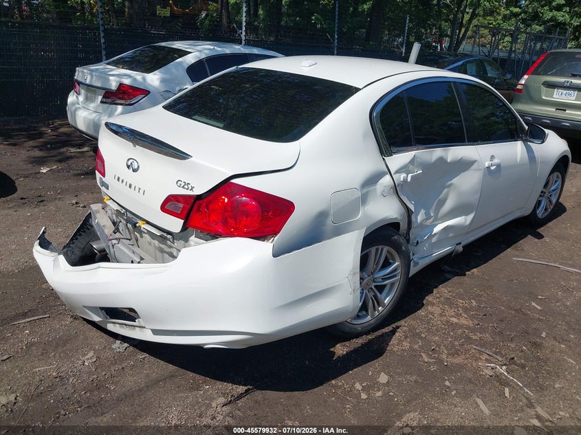 2012 Infiniti G25 VIN JN1DV6AR2CM860520 IAAI salvage auction — NORMAL WEAR, Clear (Virginia), sold $300 on 2026-07-30 (photo 4)