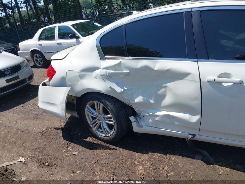 2012 Infiniti G25 VIN JN1DV6AR2CM860520 IAAI salvage auction — NORMAL WEAR, Clear (Virginia), sold $300 on 2026-07-30 (photo 6)