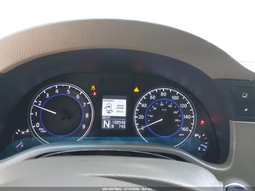 2012 Infiniti G25 VIN JN1DV6AR2CM860520 IAAI salvage auction — NORMAL WEAR, Clear (Virginia), sold $300 on 2026-07-30 (photo 7)