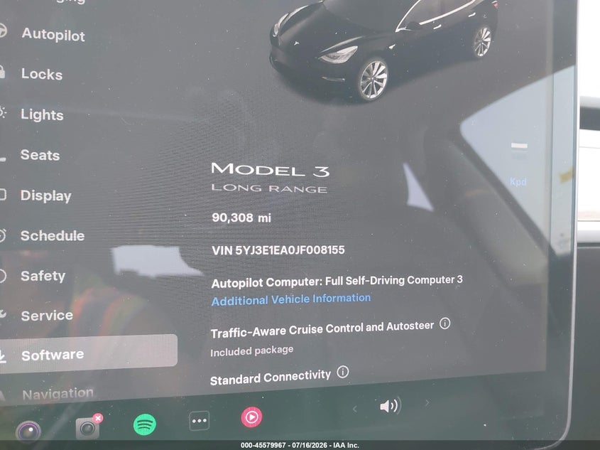 2018 Tesla Model 3 VIN 5YJ3E1EA0JF008155 IAAI salvage auction — UNKNOWN, Clear (Georgia), sold $1,350 on 2026-07-29 (photo 7)