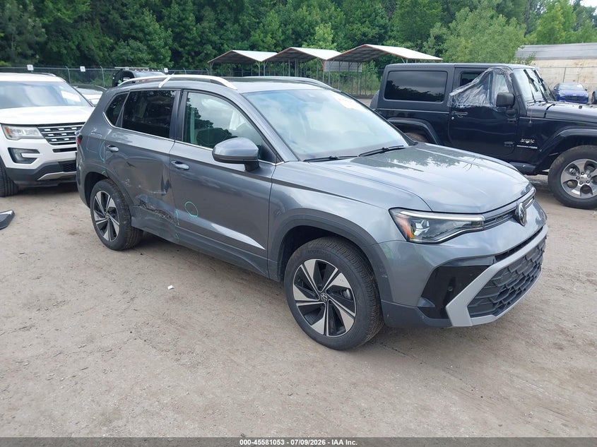 2025 Volkswagen Taos VIN 3VVVC7B20SM053383 IAAI salvage auction — RIGHT SIDE, Salvage Title, sold $7,100 on 2026-07-28 (photo 1)