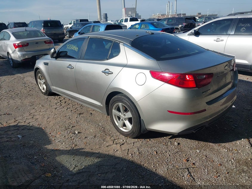 2015 Kia Optima VIN KNAGM4A78F5548262 IAAI salvage auction — NORMAL WEAR, Clear (Indiana), sold $450 on 2026-07-29 (photo 3)