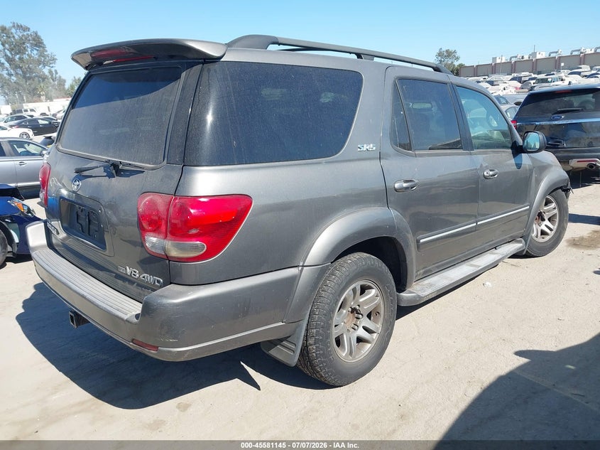 2007 Toyota Sequoia VIN 5TDBT44A17S291223 IAAI salvage auction — NORMAL WEAR, Salvage (California), sold $1,750 on 2026-07-15 (photo 4)