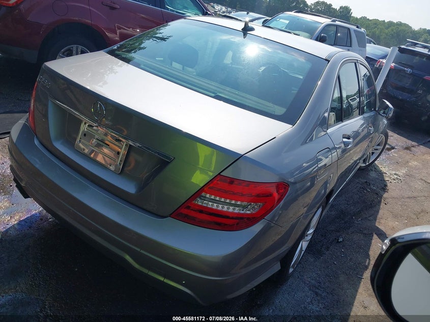 2012 Mercedes-benz C-klasse VIN WDDGF4HB9CA629951 IAAI salvage auction — FRONT END, Salvage (North Carolina), sold $850 on 2026-08-13 (photo 4)