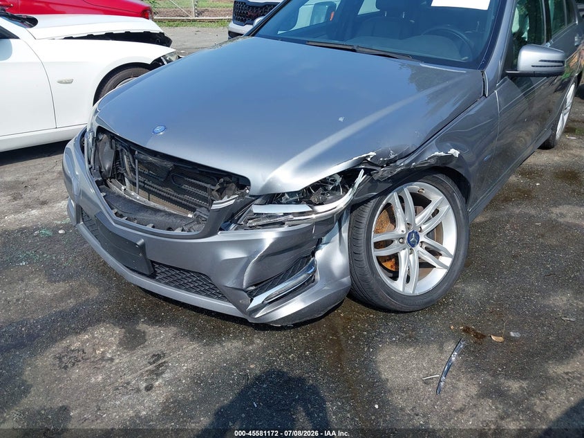 2012 Mercedes-benz C-klasse VIN WDDGF4HB9CA629951 IAAI salvage auction — FRONT END, Salvage (North Carolina), sold $850 on 2026-08-13 (photo 6)