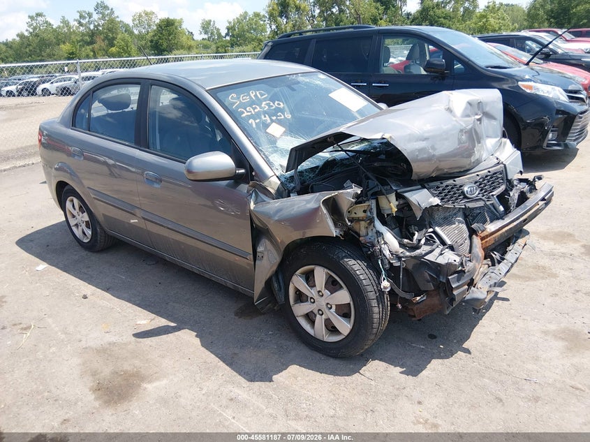2010 Kia Rio VIN KNADH4A33A6635803 IAAI salvage auction — FRONT END, Salvage (Ohio), sold $25 on 2026-07-28 (photo 1)