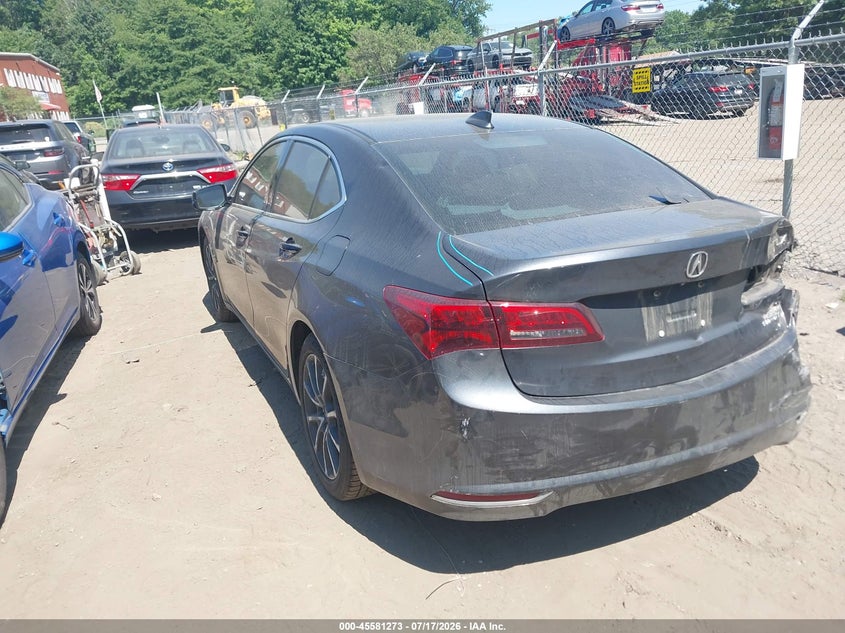 2015 Acura Tlx VIN 19UUB3F52FA008167 IAAI salvage auction — REAR END, Clear (Massachusetts), sold $3,500 on 2026-07-22 (photo 3)