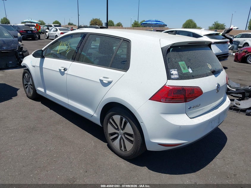 2016 Volkswagen E-golf VIN WVWPP7AU7GW911597 IAAI salvage auction — FRONT END, Salvage Title, sold $1,650 on 2026-07-31 (photo 3)
