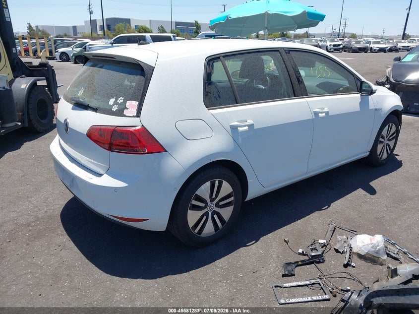 2016 Volkswagen E-golf VIN WVWPP7AU7GW911597 IAAI salvage auction — FRONT END, Salvage Title, sold $1,650 on 2026-07-31 (photo 4)
