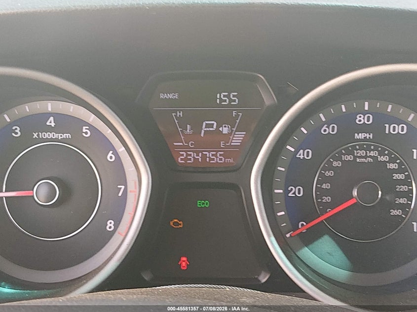 2016 Hyundai Elantra VIN KMHDH4AE3GU541912 IAAI salvage auction — NORMAL WEAR, Clear-Dealer Only (Arizona), sold $1,100 on 2026-07-28 (photo 7)