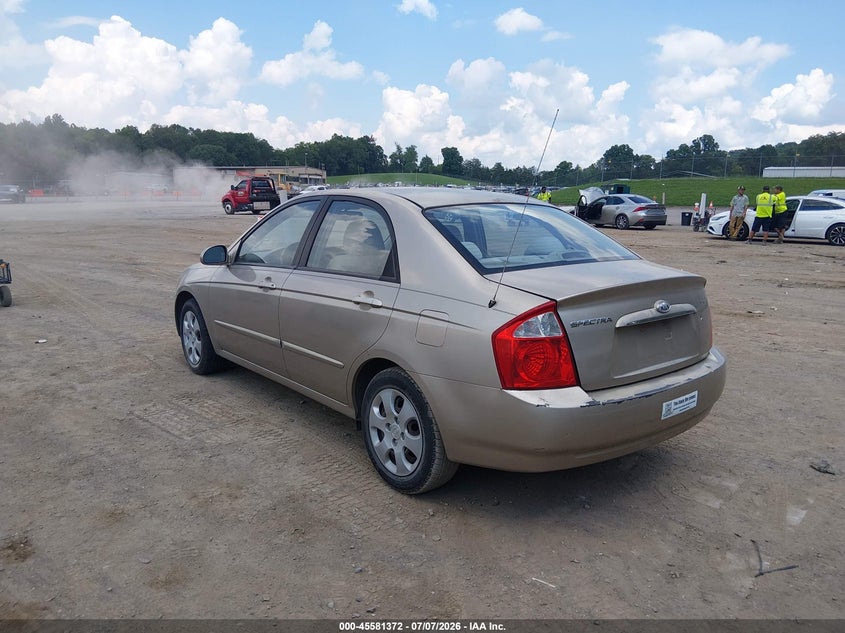 2006 Kia Spectra VIN KNAFE121765270133 IAAI salvage auction — NORMAL WEAR, Clear (Tennessee), sold $300 on 2026-07-15 (photo 3)