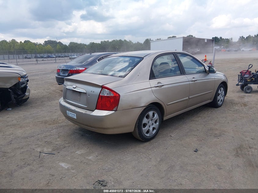 2006 Kia Spectra VIN KNAFE121765270133 IAAI salvage auction — NORMAL WEAR, Clear (Tennessee), sold $300 on 2026-07-15 (photo 4)