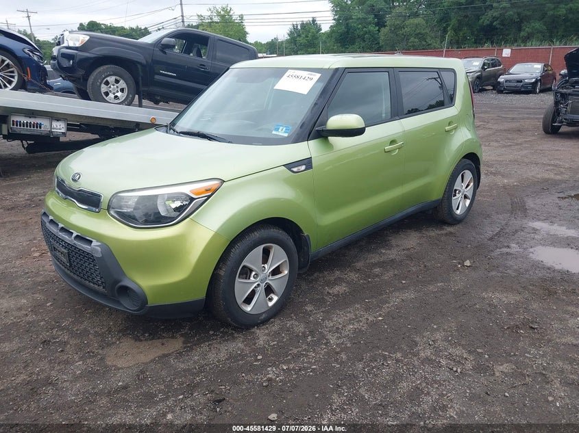 2014 Kia Soul VIN KNDJN2A23E7716035 IAAI salvage auction — NORMAL WEAR, Clear (New Jersey), sold $575 on 2026-07-15 (photo 2)