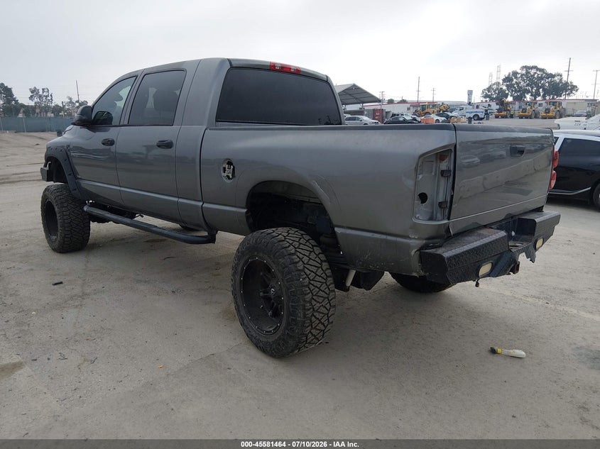 2007 Dodge Ram 2500 VIN 3D7KS29CX7G742199 IAAI salvage auction — LEFT REAR, Salvage (California), sold $12,975 on 2026-08-21 (photo 3)