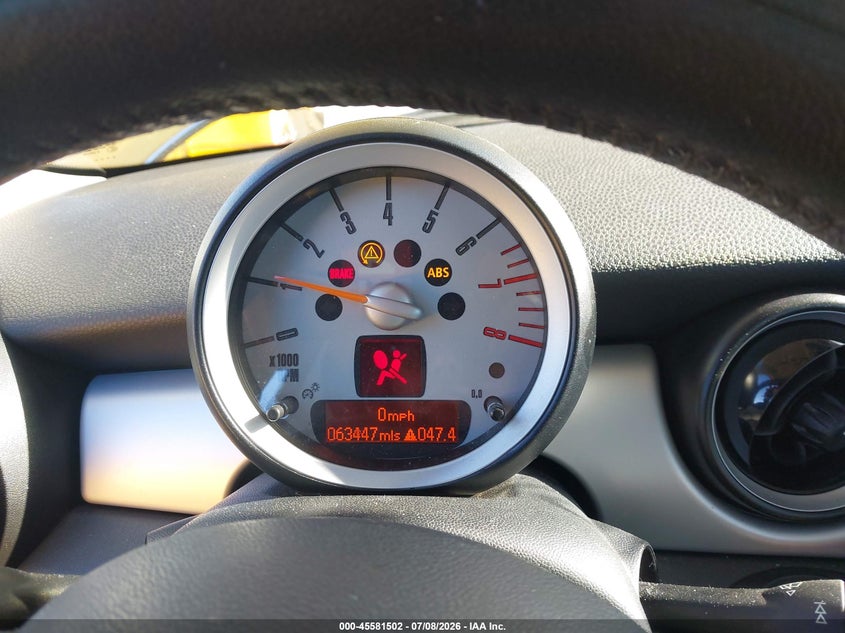 2009 Mini Cooper VIN WMWMF33539TU72677 IAAI salvage auction — FRONT END, Salvage (California), sold $625 on 2026-08-03 (photo 7)