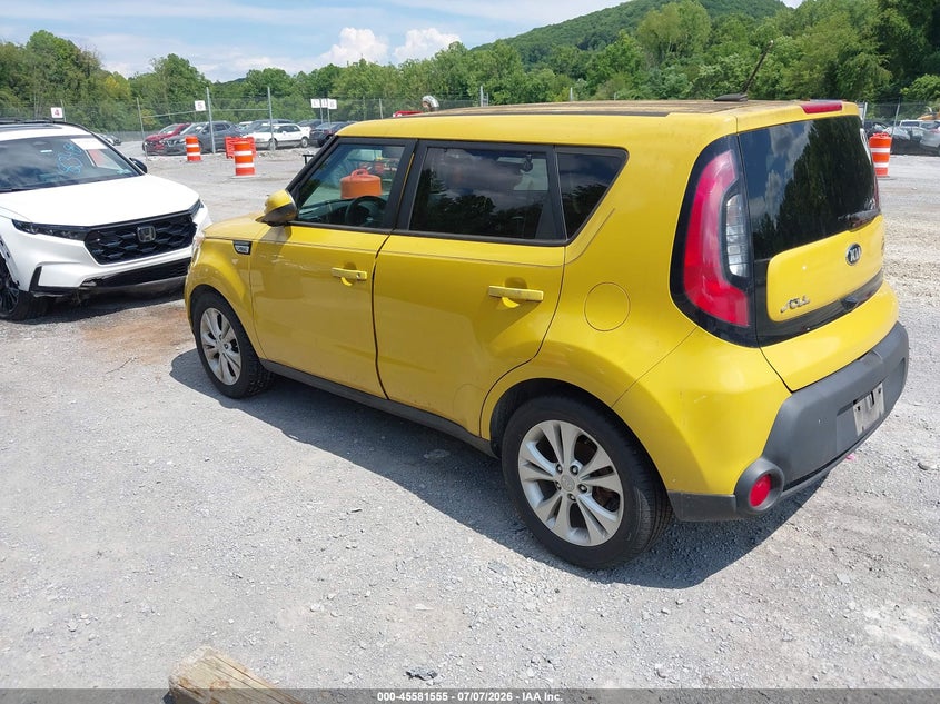 2015 Kia Soul VIN KNDJP3A53F7165195 IAAI salvage auction — NORMAL WEAR, Salvage Title, sold $925 on 2026-07-21 (photo 3)
