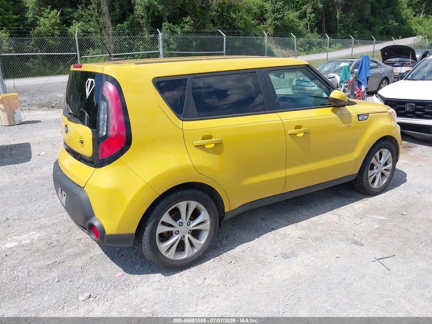 2015 Kia Soul VIN KNDJP3A53F7165195 IAAI salvage auction — NORMAL WEAR, Salvage Title, sold $925 on 2026-07-21 (photo 4)