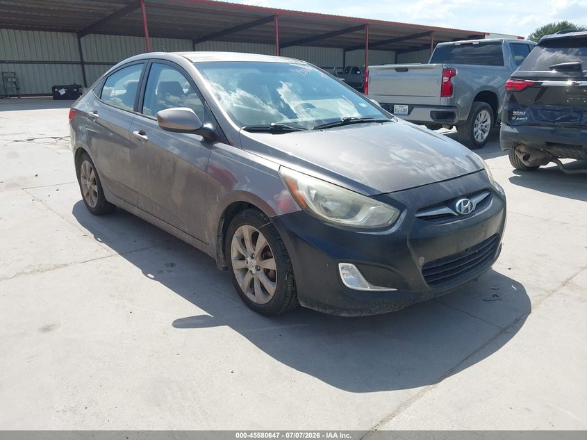 2013 Hyundai Accent VIN KMHCU4AE4DU313310 IAAI salvage auction — NORMAL WEAR, Original (Texas), sold $475 on 2026-07-28 (photo 1)