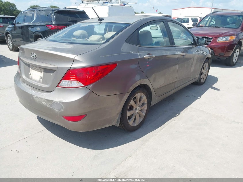 2013 Hyundai Accent VIN KMHCU4AE4DU313310 IAAI salvage auction — NORMAL WEAR, Original (Texas), sold $475 on 2026-07-28 (photo 4)