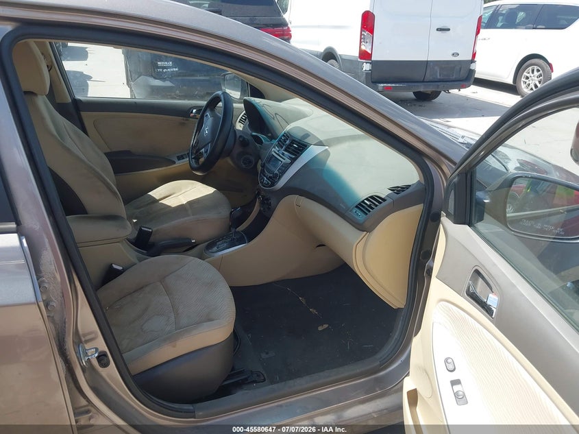 2013 Hyundai Accent VIN KMHCU4AE4DU313310 IAAI salvage auction — NORMAL WEAR, Original (Texas), sold $475 on 2026-07-28 (photo 5)