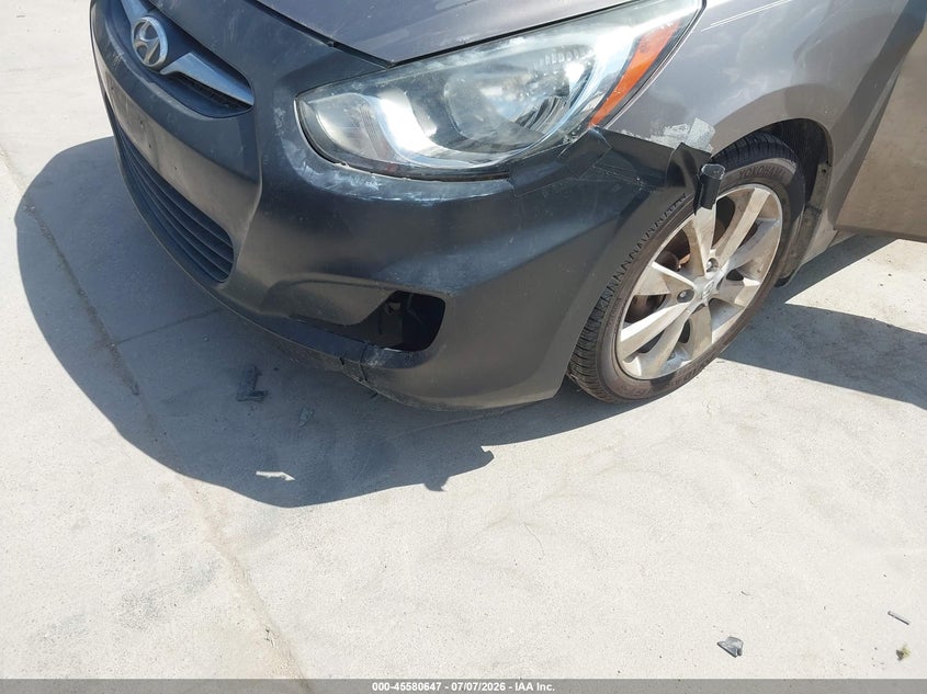 2013 Hyundai Accent VIN KMHCU4AE4DU313310 IAAI salvage auction — NORMAL WEAR, Original (Texas), sold $475 on 2026-07-28 (photo 6)
